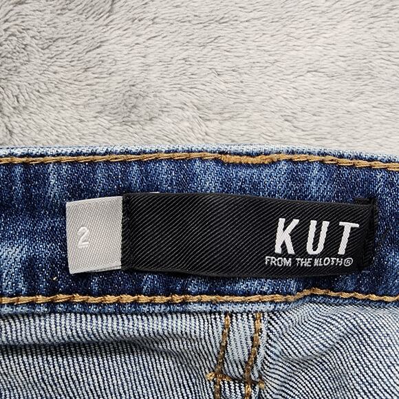 Kut Jeans Womens 2 Blue Catherine Fab Ab Boyfriend Ankle High Rise Stretch Denim - Picture 7 of 16